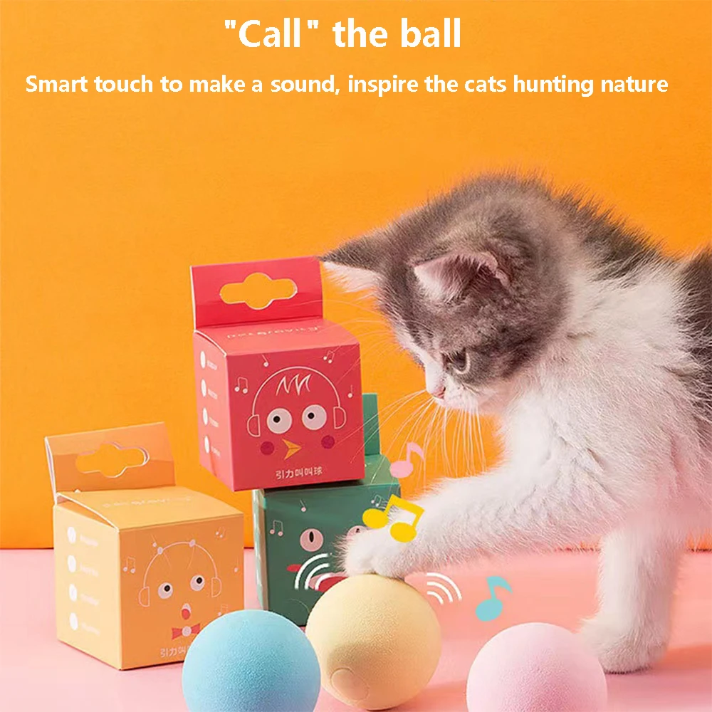 

Smart Cat Toys Interactive Ball Catnip Cat Training Toy Pet Playing Ball Pet Squeaky Supplies Products Toy for Cats Kitten Kitty