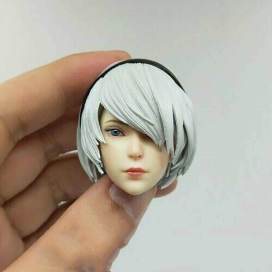 Супер утка 1/6 сексуальные женщины файтинги ниус: Automata 2B YoRHa голова Косплей Серия