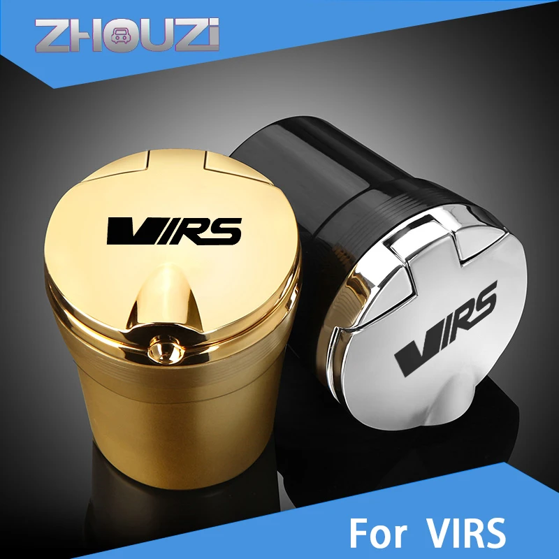 

For Skoda Octavia Virs RS IV Smoke Holder Remover Car Logo Ashtray With Led Light Customize Personal Ashtray Car Accessories
