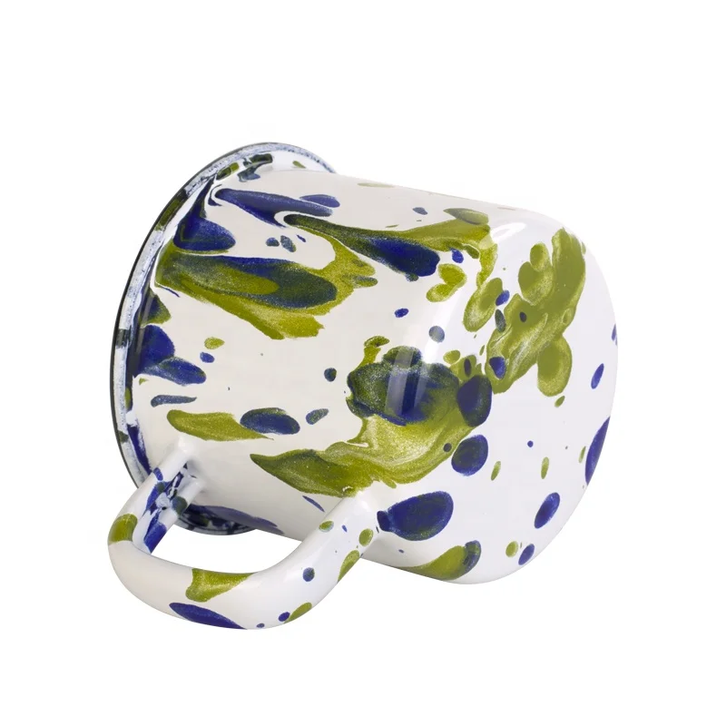 Кемпинг пользовательские красочные пустые сублимации чая эмаль кружка для