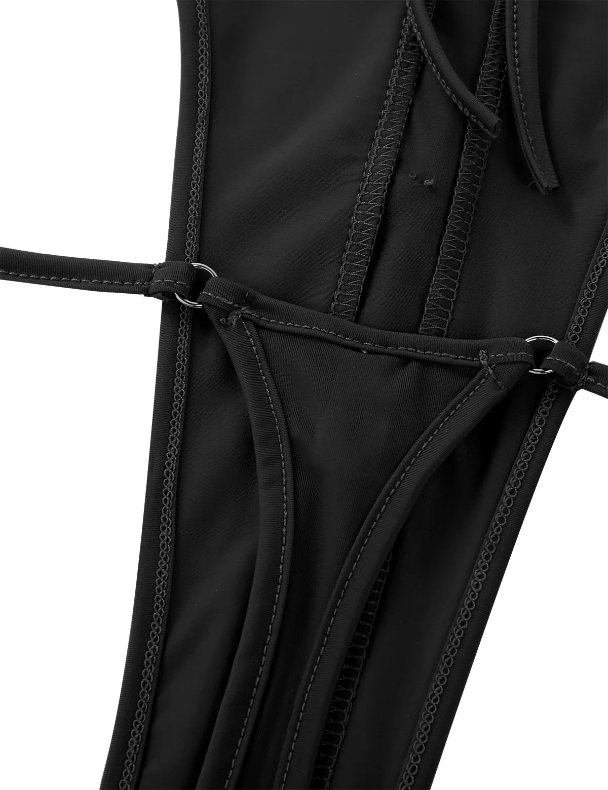 

iefiel Womens Erotic Lingerie One-piece Swimsuit Halter Neck Backless High Cut Legs Monokini Swimwear Hot Bikini Thong Bodysuit