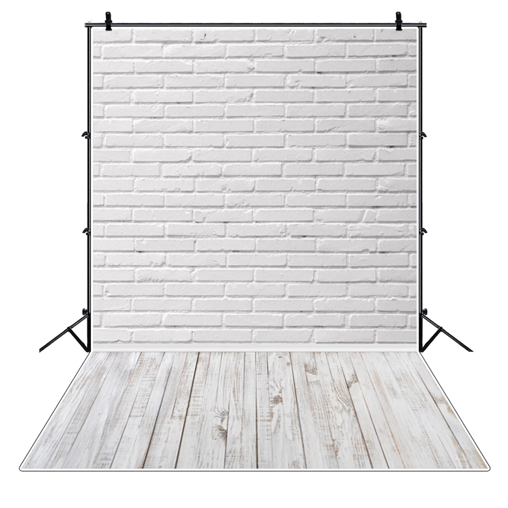 Гранж кирпичная стена доски деревянные пол камень фотографический фон