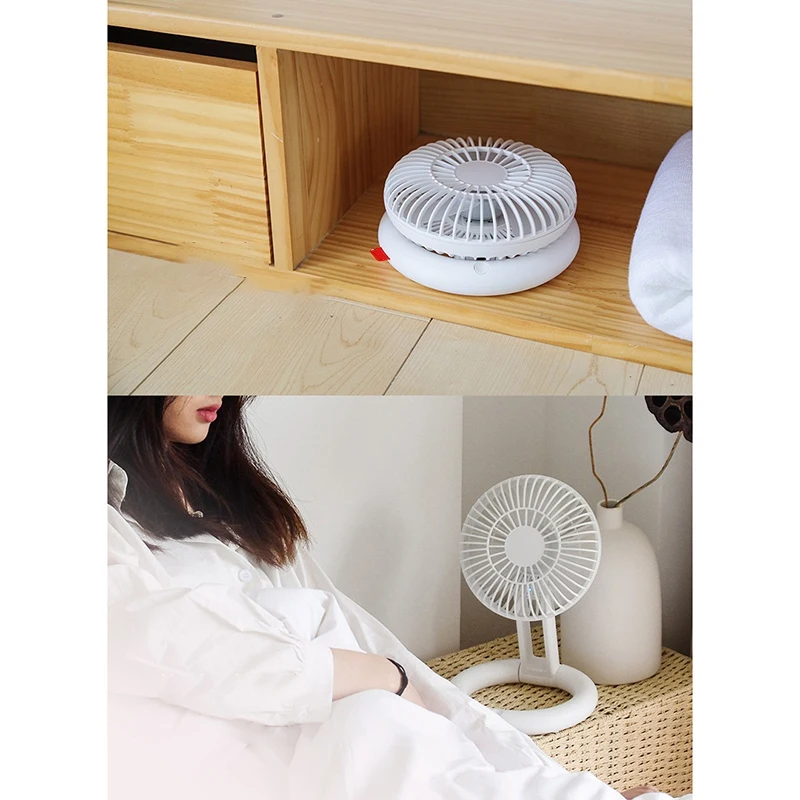 

2000MAh Battery Operated Fan USB Desktop Fan Foldable Small Quiet with 3 Speeds Table Fan for Home, Office, Travel