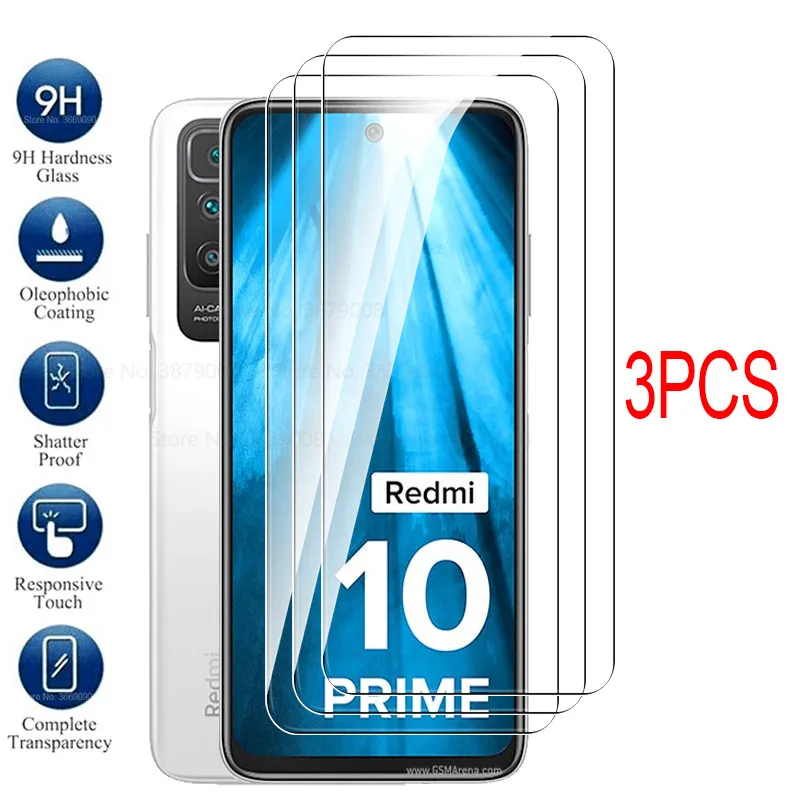 

Защитное стекло для Xiaomi Redmi 10 Prime, защитная пленка для экрана Redmi 10 Prime 2021, закаленные пленки для телефона, 3 шт.