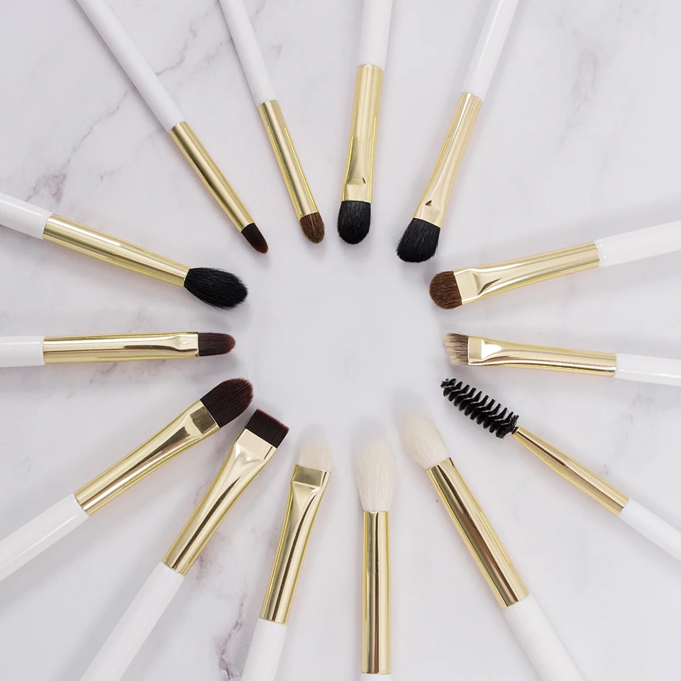 BEILI Pearl белое золото роскошные профессиональные кисти для макияжа глаз Набор