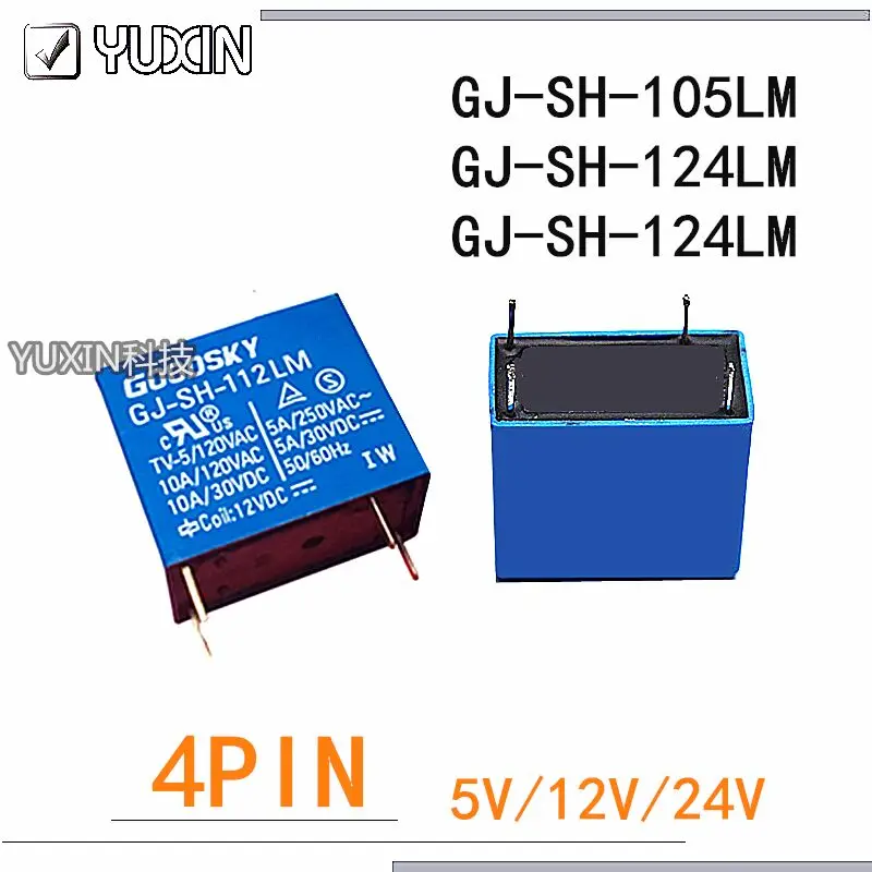 5 шт./лот 100% оригинальное новое реле GJ SH 105LM 5VDC 112LM 12VDC 124LM 24VDC 12V 5V 24V 5A 4PIN|Реле| |