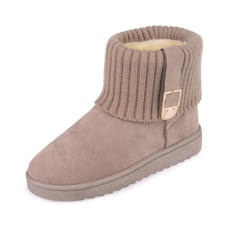 2019 Новинка зимы Стиль Женские снегоступы из бархата больших размеров теплая