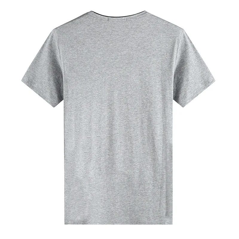 

Summer new men's fattening plus size V-neck short sleeve T-shirt for men