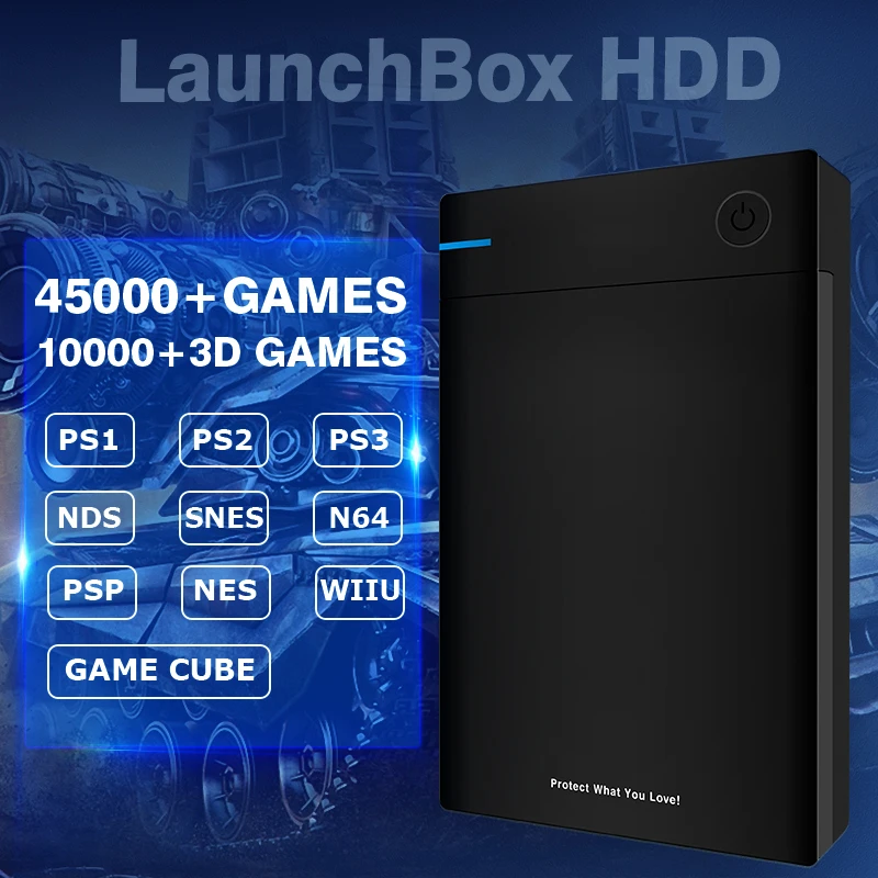 Портативный внешний жесткий диск 4T/8T/12T HDD 45000 + игра для PS2/PS3/PS1/Wii/Xbox 360 Бесплатная