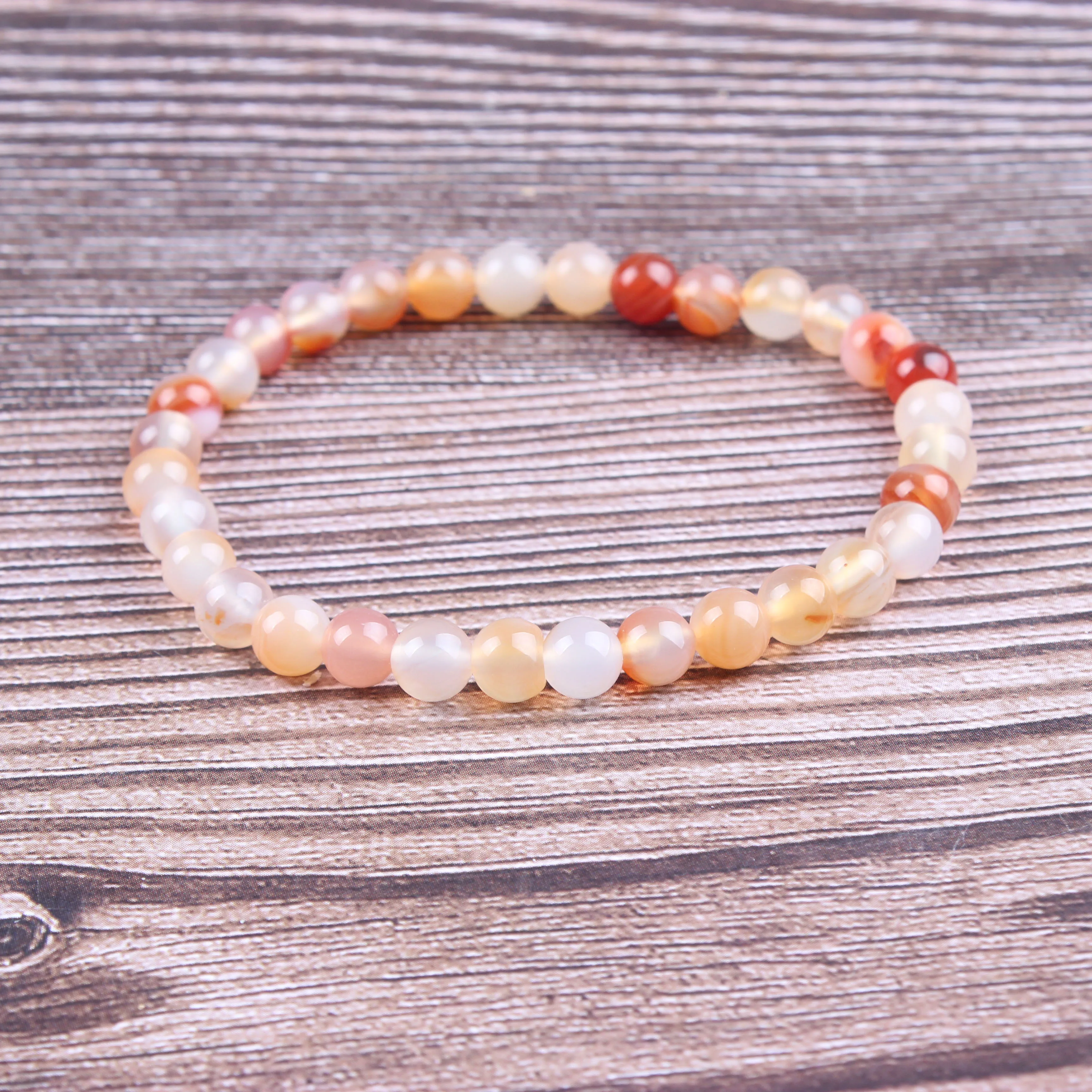 

Fashion jewelry 6 / 8 / 10mm miscellaneous stone bracelet natural jewelry beads are suitable for men's and women's accessories