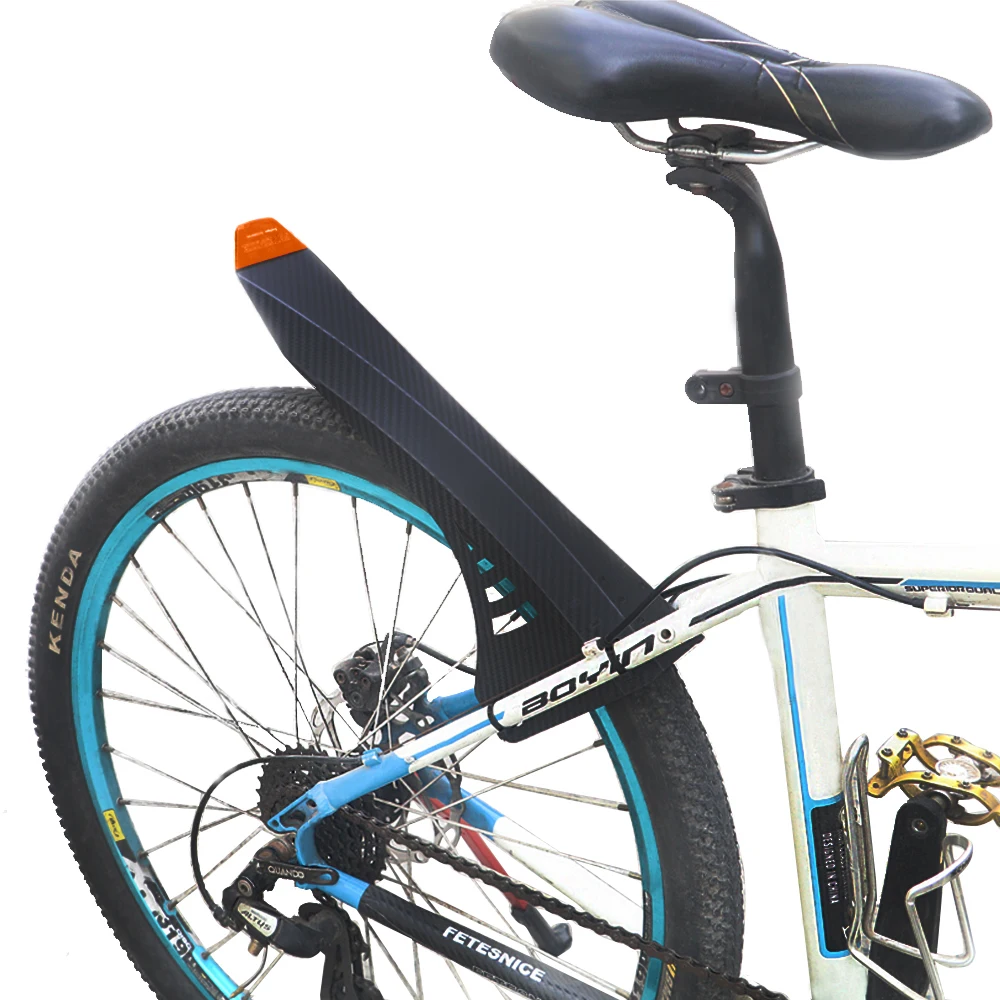 

Latest bicycle fenders Carbon twill plastic Reflective sticker fenders set bike mudguard rear front wing for bike Accessories