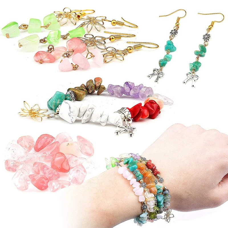 

More Than Natural Gravel Beads,Used in Jewelry Making Supplies,DIY Bracelet Necklace Waist Craft Including Box