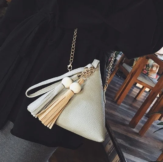 4 цвета повседневные сумки для телефона маленькая сумка на цепочке с кисточкой