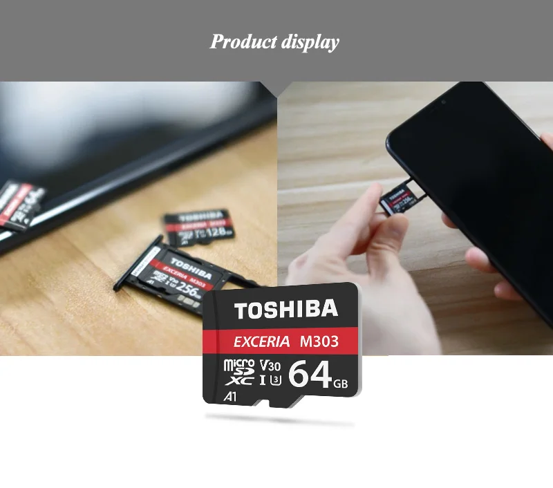 Слот для карт памяти 128 ГБ TOSHIBA Micro SD Card 64 Гб SDXC 128 Гб 64 Гб U3 флеш-карта V30 флеш-карты памяти TF 98 МБ/с. M303 для телефона