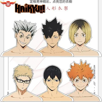 

Anime Haikyuu!! Kozume Kenma Kuroo Tetsurou Clothes Hangers Anime Model Toys Household Clothing Store Suit Hanger Model Toys