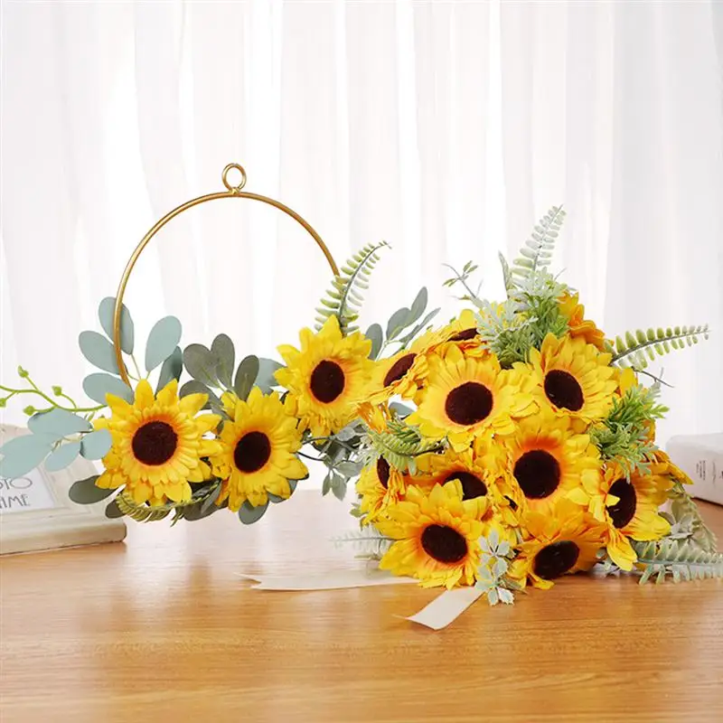4 шт. Свадебный декор Красивый Подсолнух Искусственный букет на запястье