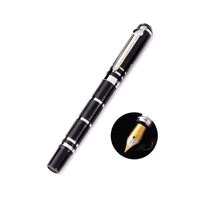

C1FB Luxury Metal Ballpoint Fountain Pen Business Student Writing Tool Calligraphy Office School Supplies