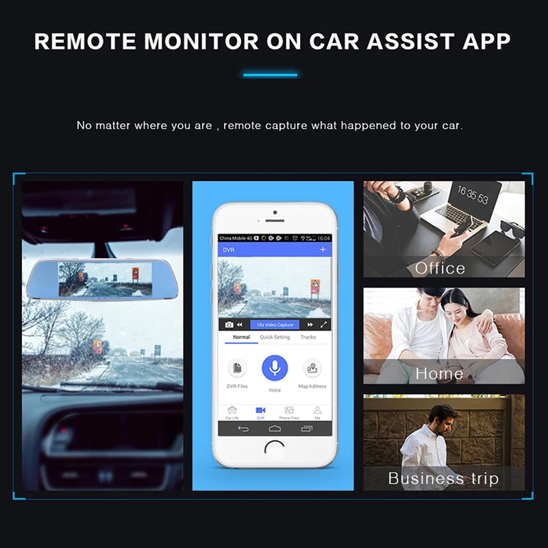 Зеркало заднего вида с сенсорным экраном 7 дюймов 3G Android 5 0 GPS Bluetooth Handfree Wi Fi FHD 1080P16G