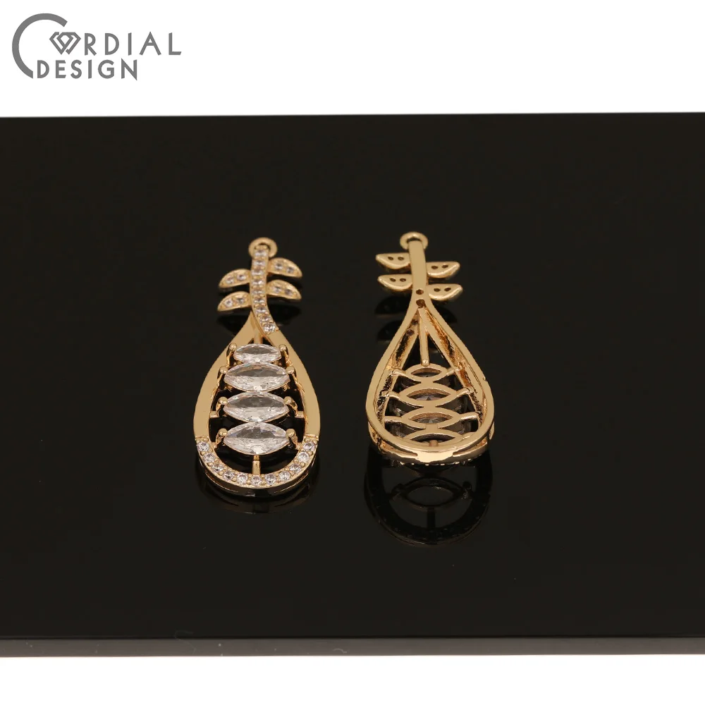

Cordial Design 20Pcs 14*40MM Jewelry Accessories/Hand Made/CZ Charms/Drop Shape/Earring Findings/DIY Jewelry Making/Pendant