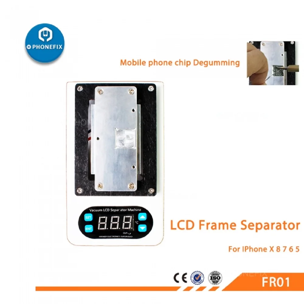 PHONEFIX мини LCD экран средняя рамка Безель демонтирует сепаратор/дробилка для переработки нагревательная платформа для демонтажа каретки для телефона Refurbishme