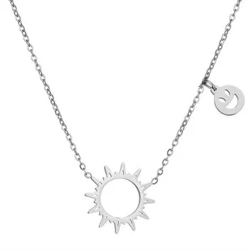 

Fashion Smile Hollow Sun Necklace Female Simple Temperament Smiley Face Necklace Female Clavicle Chain Jewelry Wholesale L1372