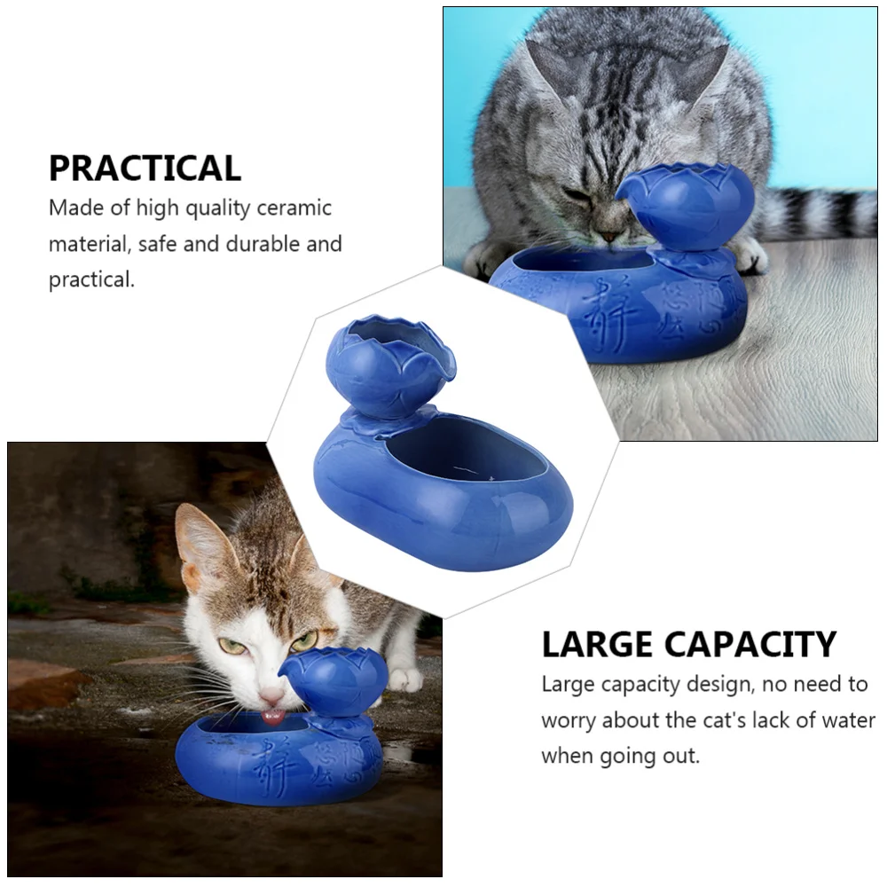 

1pc Circulating Water Feeder Cat Drinking Bowl Cat Drinking Fountain (Blue)