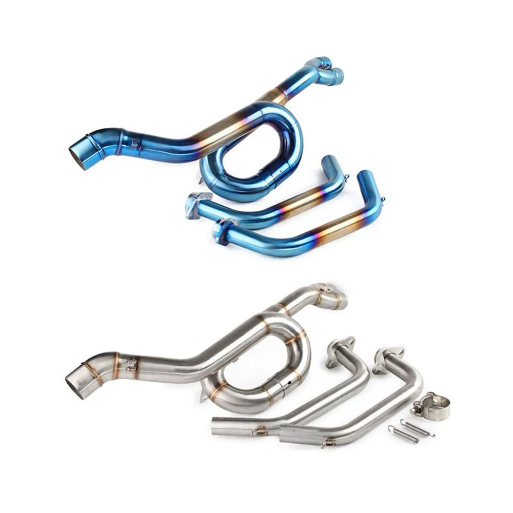 TKOSM For Yamaha YZF R3 R25 MT-03 MT-25 Motorcycle Exhaust Contact Pipe Link for MT03 R30 2014-2016 Front |