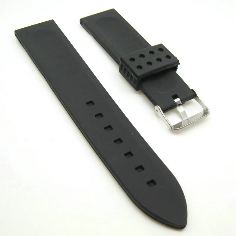 

20mm Silicone Rubber Watch Band Soft Silicon Strap for Fashion Casual Sports Diver Watches