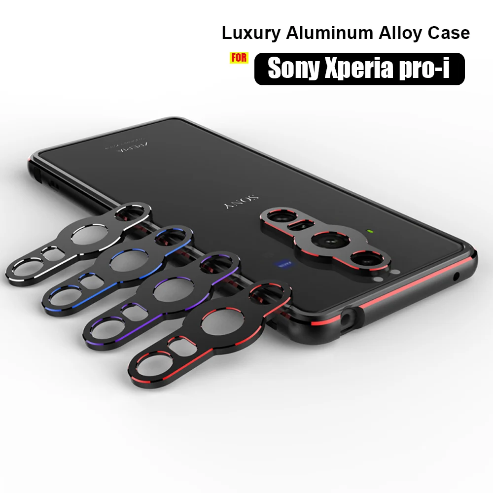 

Shockproof Bumper Case For Sony Xperia Pro i Case Metal Frame Camera Protection Phone Case For Sony Xperia Pro i Cover Coque