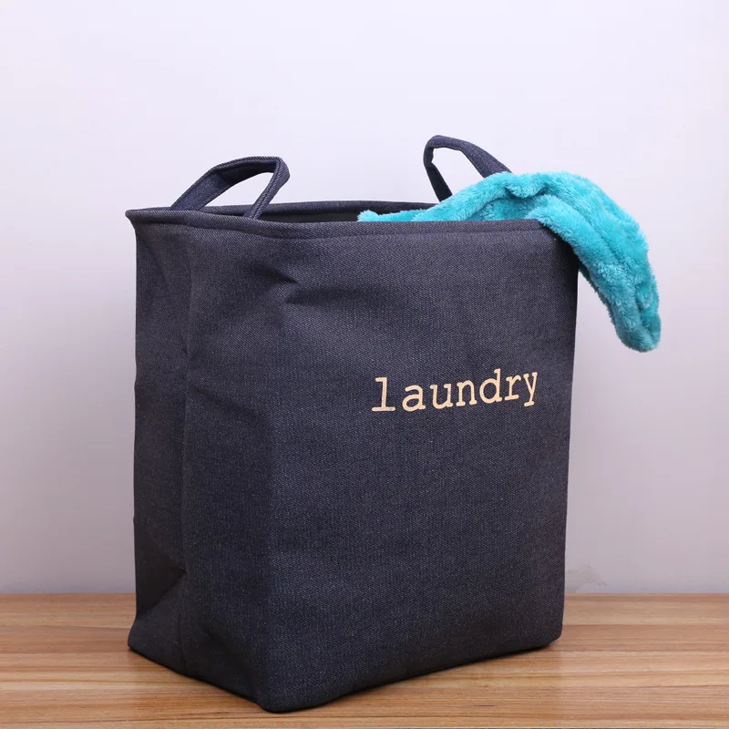 Корзина для организации домашнего хранения из хлопка и льна складная корзина