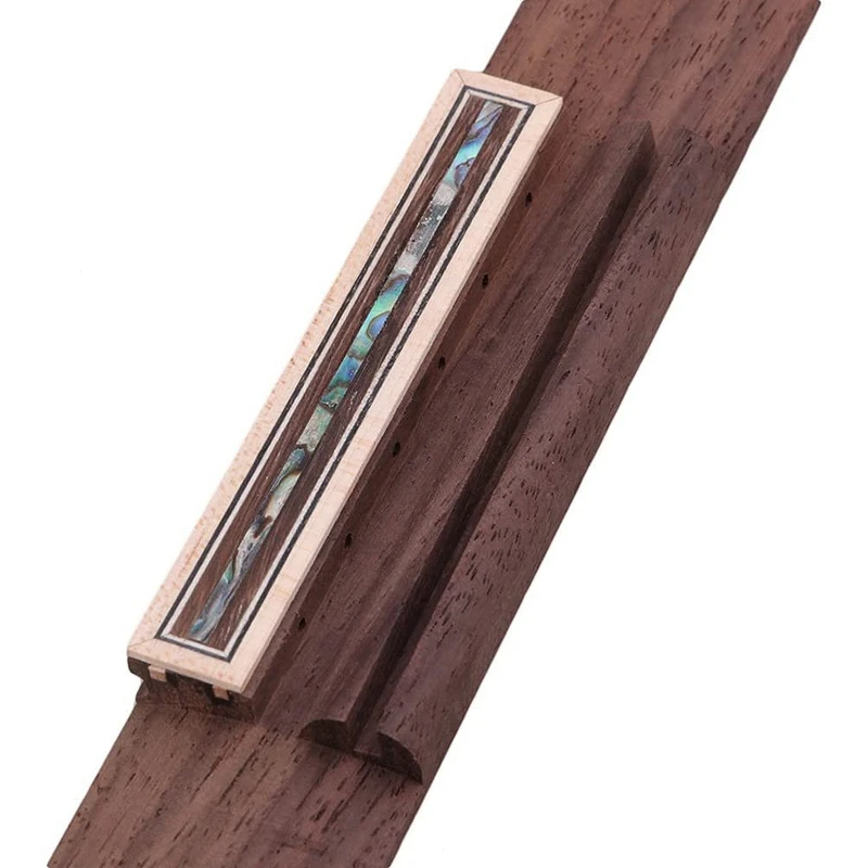 

Mahogany with Abalone Shell Classical Guitar Bridge&Cattle Bone Saddle Nut for Classical Guitar