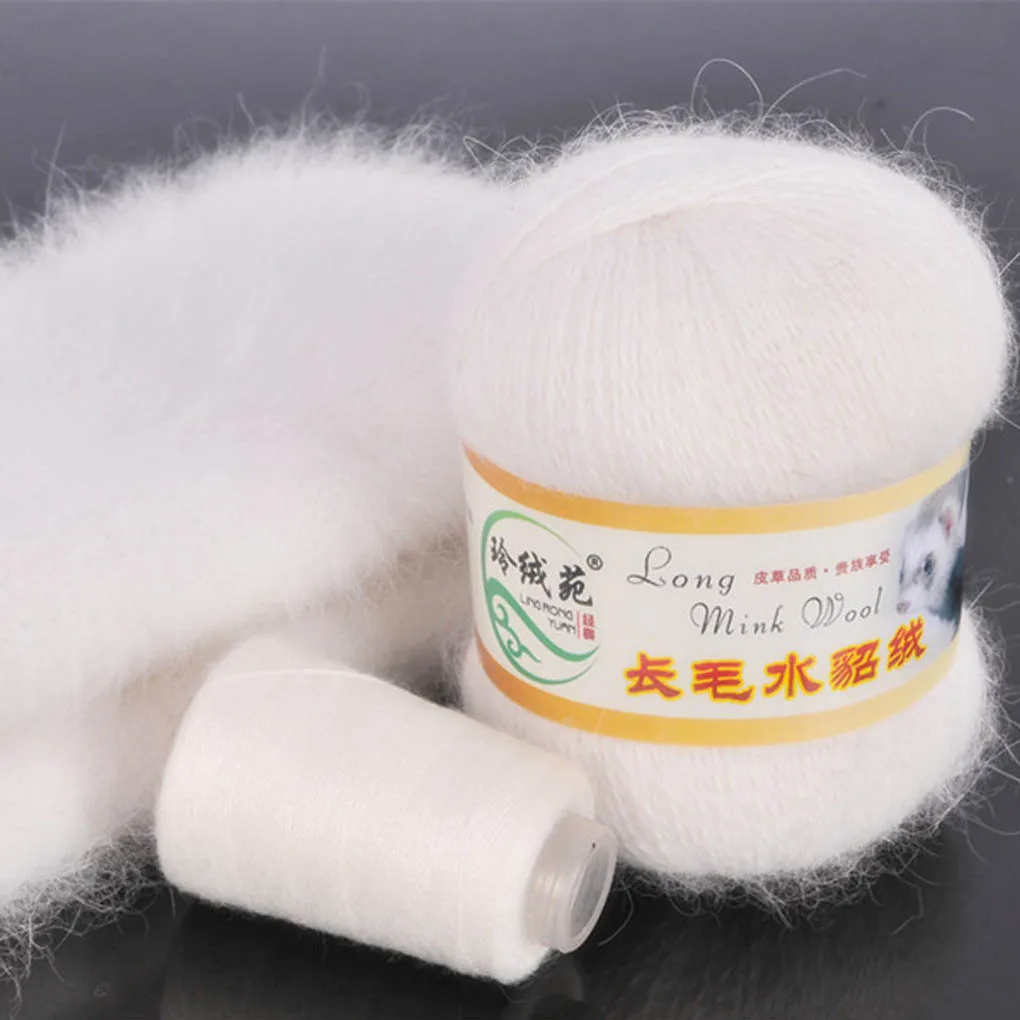 

70g Long Plush Mink Cashmere Yarn Anti-pilling Fine Quality Hand-Knitting Thread For Cardigan Scarf Suitable