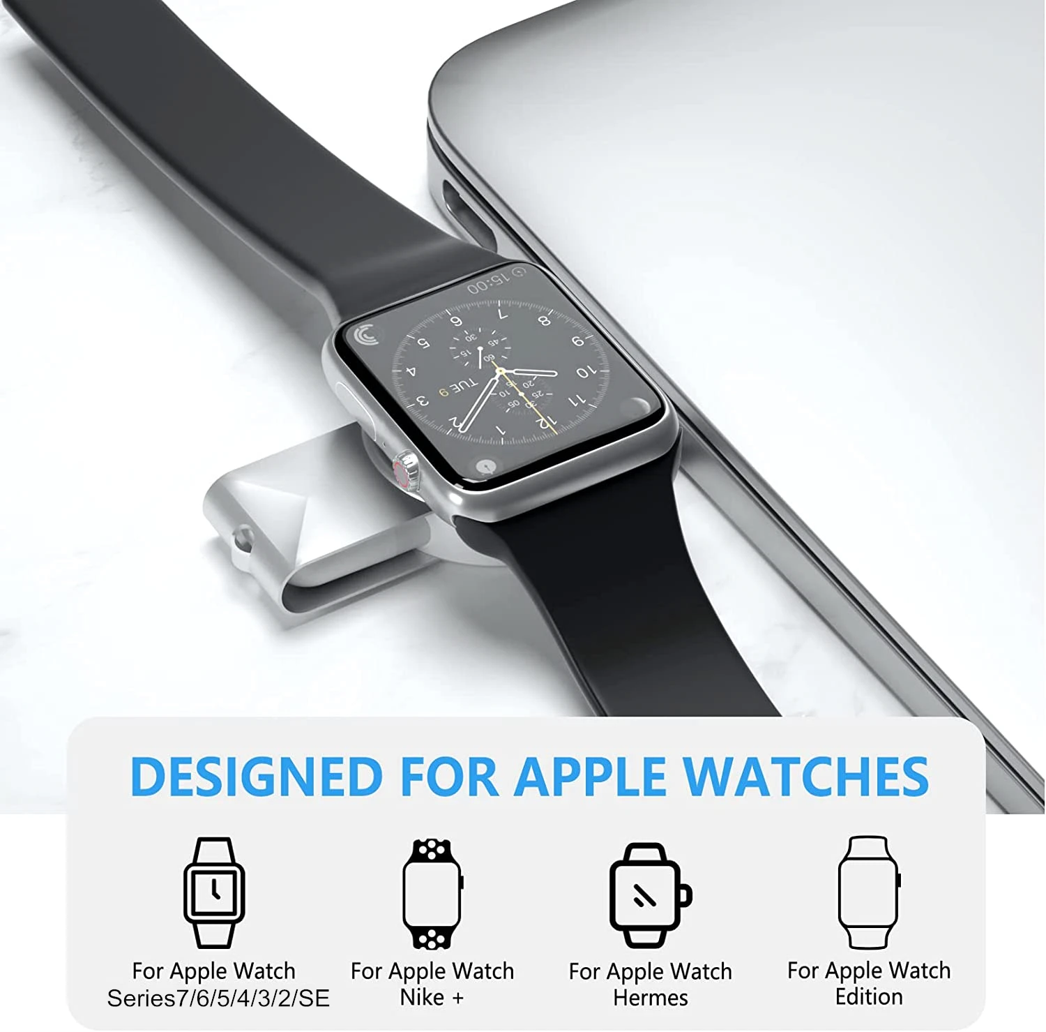 Магнитное Беспроводное зарядное устройство 2 в 1 для Apple Watch 7 6 портативная