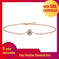 pansysen 100 925 sterling silver 0 5ct real moissanite bracelets bangle for women luxury fine jewelry wholesale drop shipping