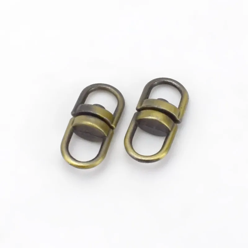 brass 25/50 шт. модные поворотное кольцо с металлической пряжкой, Сумки из натуральной кожи соединитель ремня карабин поворот сумка Пряжка брелок Крюк DIY Изделия из кожи - Цвет: brass