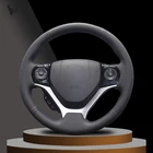 Черная искусственная кожа Чехол рулевого колеса автомобиля для Honda Civic 9 2012 2013 2014 2015