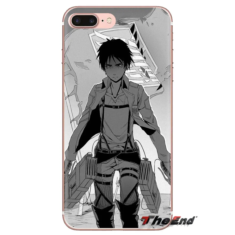 For Xiaomi Mi6 Mi 6 A1 Max Mix 2 5X 6X Redmi Note 5 5A 4X 4A A4 4 3 Plus Pro Transparent Soft Covers Attack on Titan Eren Jaeger |