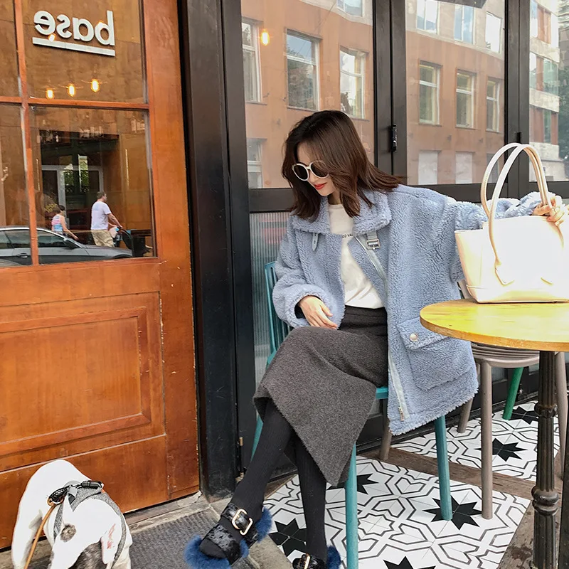 Женская зимняя куртка из искусственного меха новинка 2021 осенне-зимнее пальто