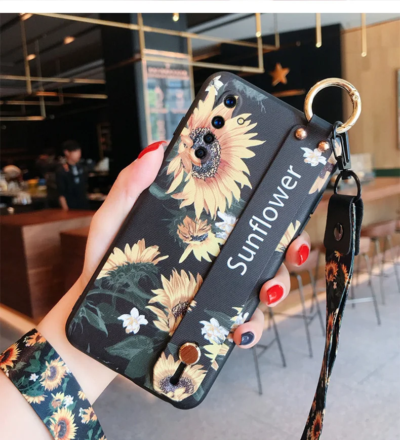 Для oppo k7 чехол силиконовый класса люкс в китайском стиле росписью с ремешок для