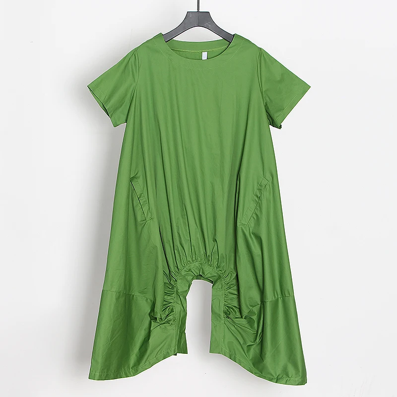 CHICEVER летнее Повседневное платье для женщин с круглым вырезом и коротким рукавом