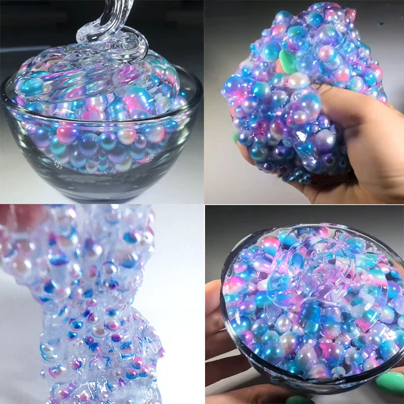 60ml Crystal Jelly Fluffy Ball Slime Mud Addition Cotton Charms For Slime Cloud Mud Polymer Clay Plasticine For Kids Toys