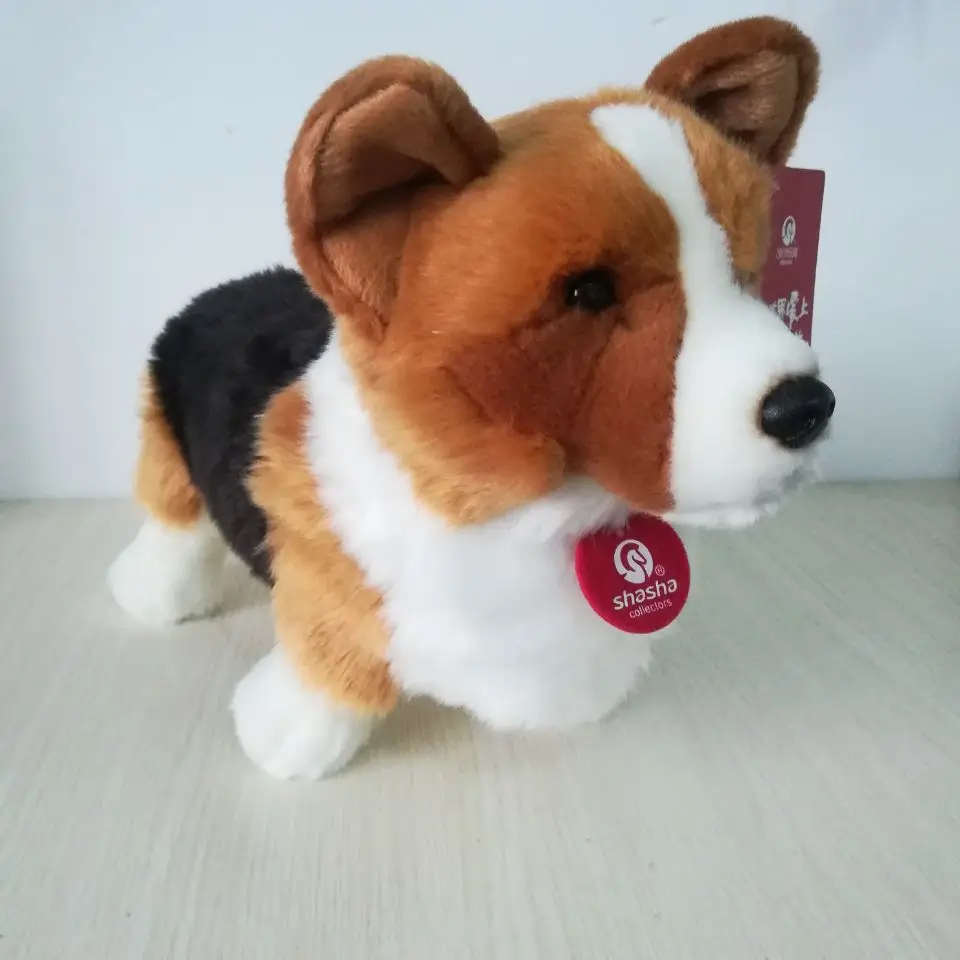 

lifelike cartoon dog plush toy about 30cm standing Welsh Corgi soft doll kid's toy birthday gift b1074