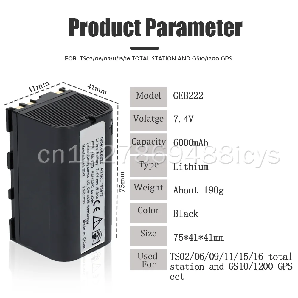 GEB222 7 4 V 6000 мА/ч Перезаряжаемые литий Батарея для Leica тахеометра ATX1200 GPS1200 GRX1200 Piper 100