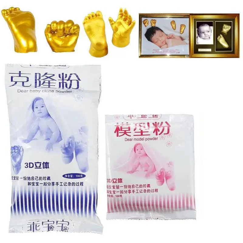 

3D Ручная и ножная печать, порошок, штукатурка, литье, набор, ручная печать, отпечаток ноги, подарок, Детский рост, мемориал, детские подарки на...