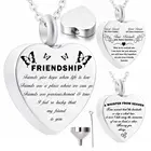 Кремация ювелирные изделия для пепла памятный сувенир урна ожерелье для дружбы с заполнением набор и подарок бархатная сумочка