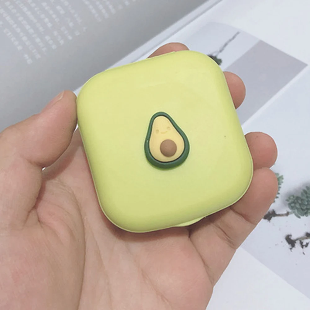 DIY акриловый милый цветной фруктовый оранжевый чехол для контактных линз