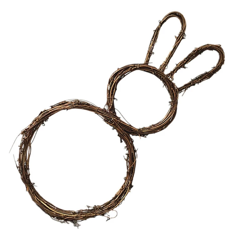 Плетеная декоративная гирлянда из ротанга в виде кролика пасхальное украшение