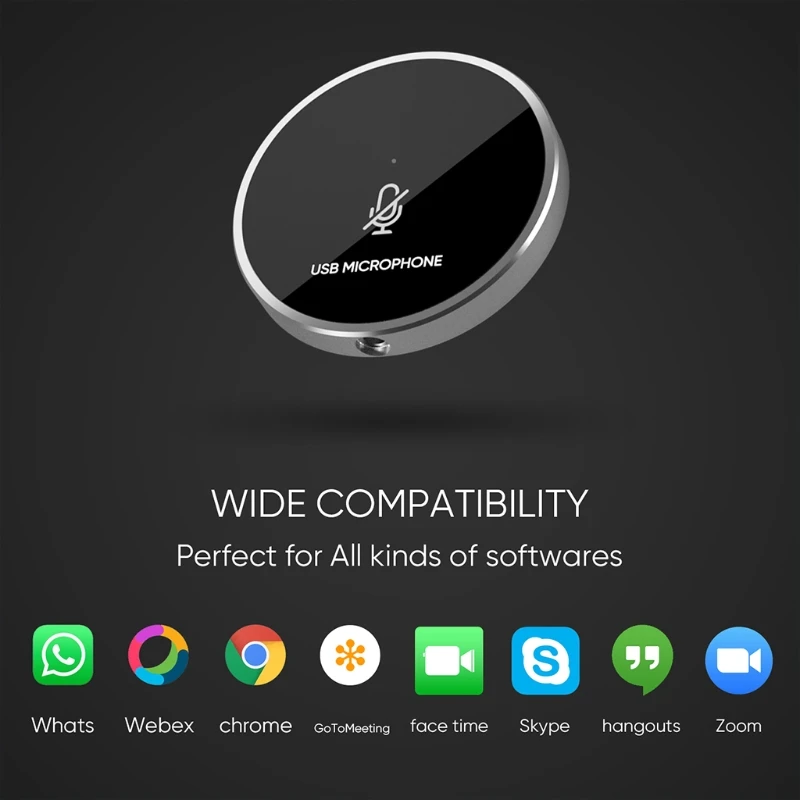 

Audio Pickup USB Microphone Conference Speaker People Business Conference Phone 360 Voice Pickup Microphones