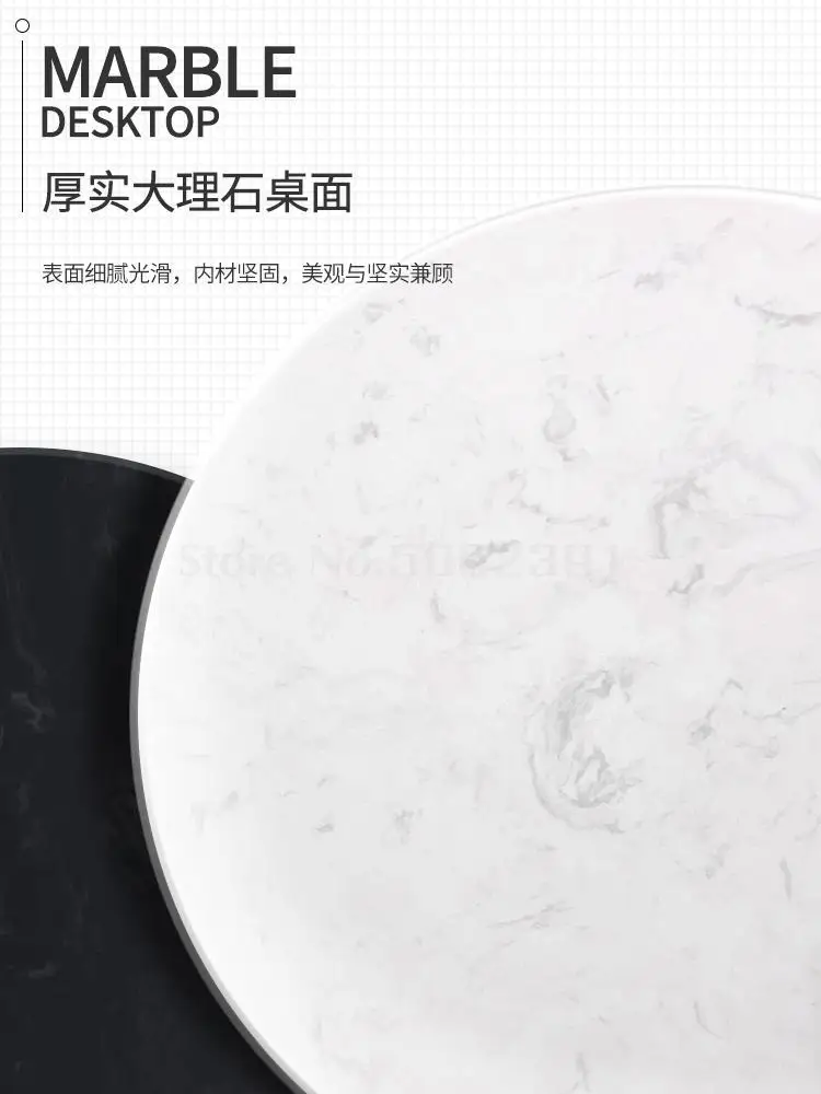 Чайный столик простая гостиная современный простой круглый мраморный