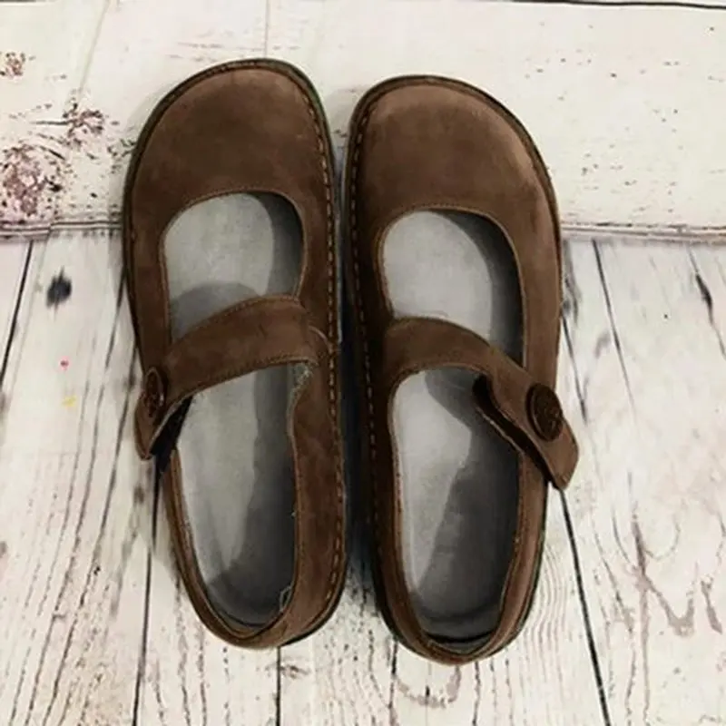 Женская обувь на плоской подошве в винтажном стиле Для повседневной носки из